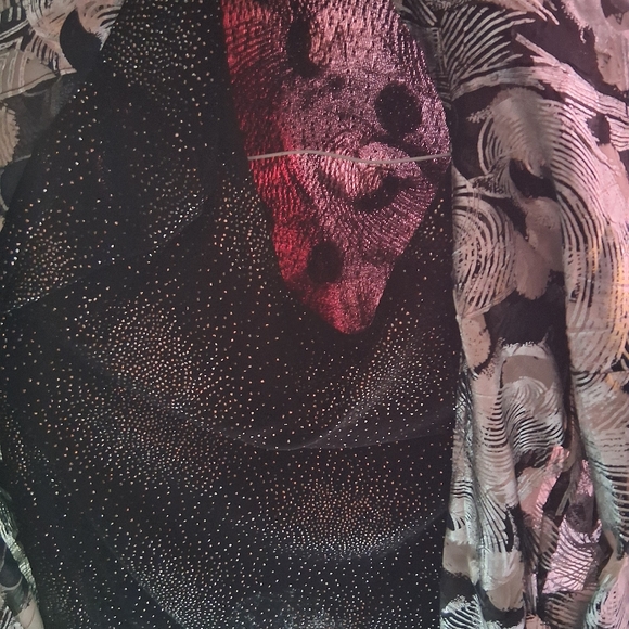 Kasper Black & White Abstract Print Tunic Top xlbeach appeal Innner Pull Top - Picture 8 of 8